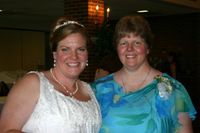 With Beth at the wedding.