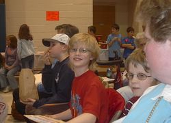 Sean (Rob's friend), Robert, Johnny, Mary at Penny Sale, October 2005
