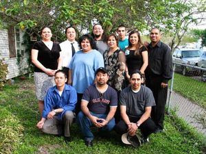 Mark with his brothers and all of the cousins from the Carrizales side of his family (his mother’s side), March&nbsp;2004